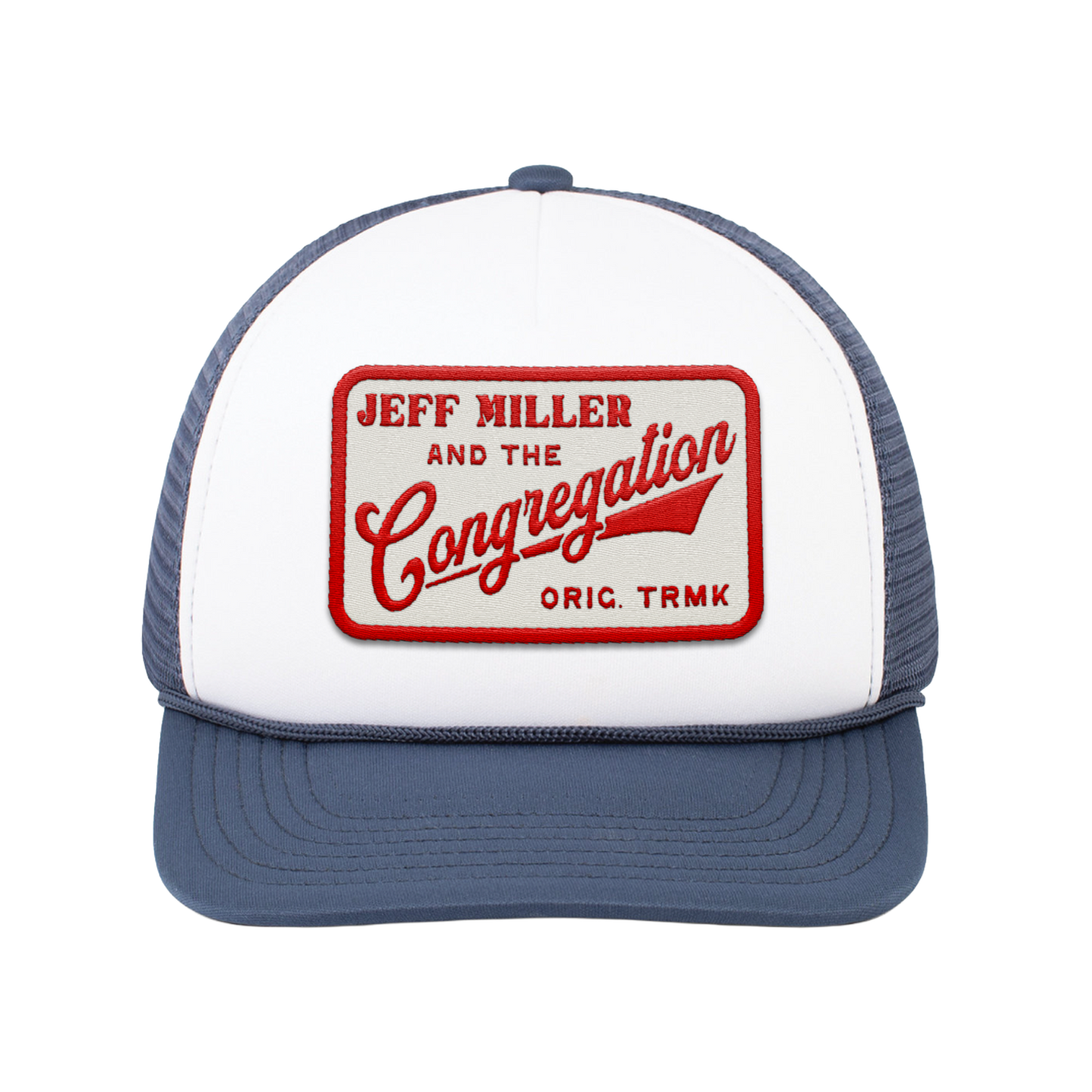 Foam Trucker - Blue/White - Red Patch