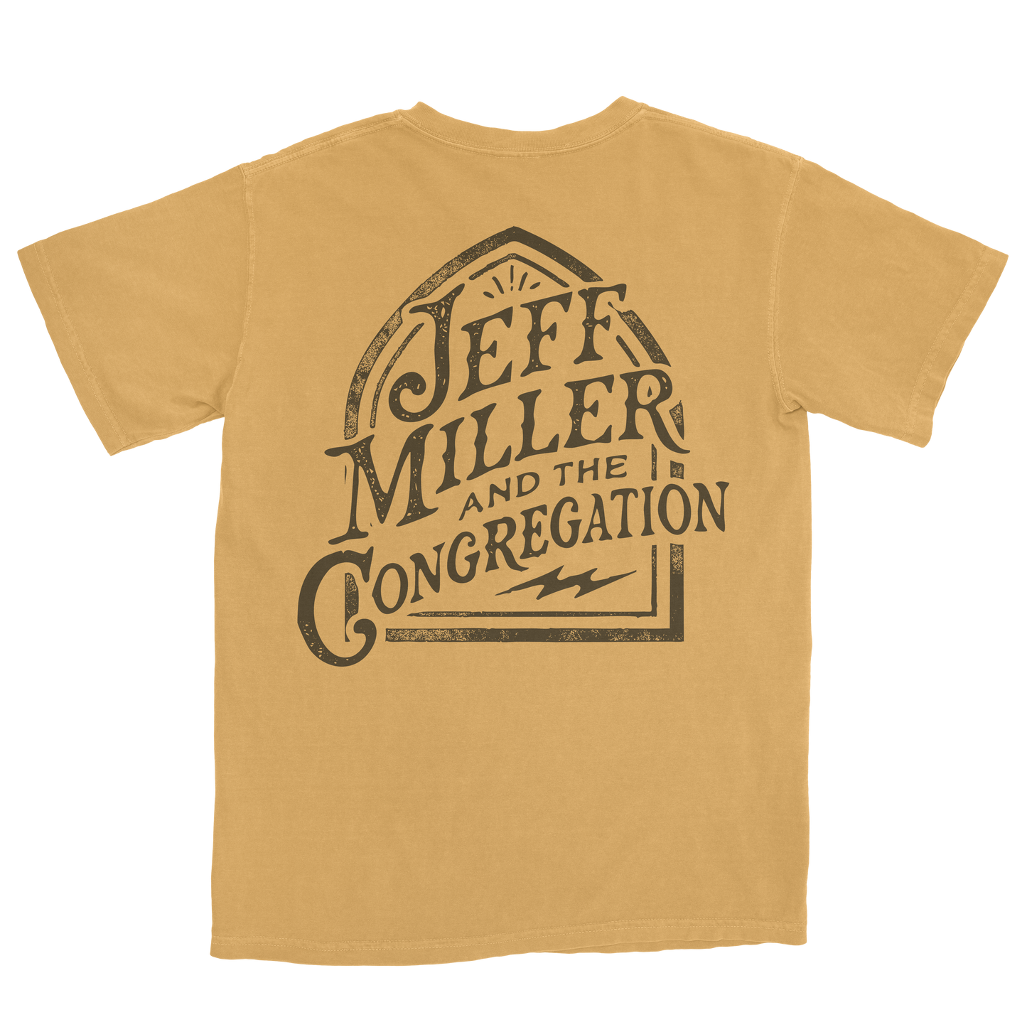 T-shirt- Mustard- Logo (front / Back)