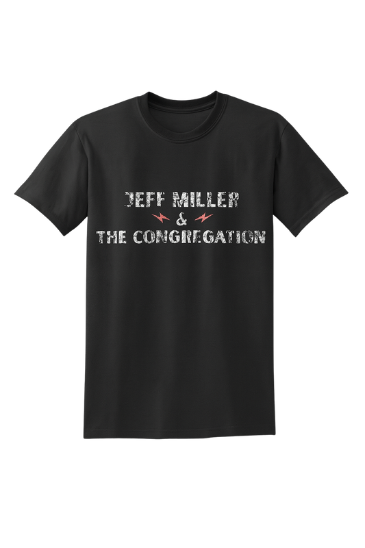 T-shirt- Black- Logo Distressed