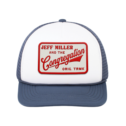 Foam Trucker - Blue/White - Red Patch