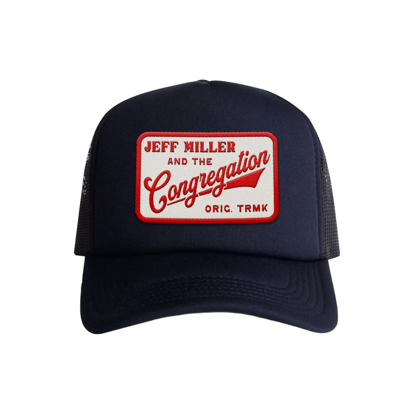 Foam Trucker - Navy - Red Patch