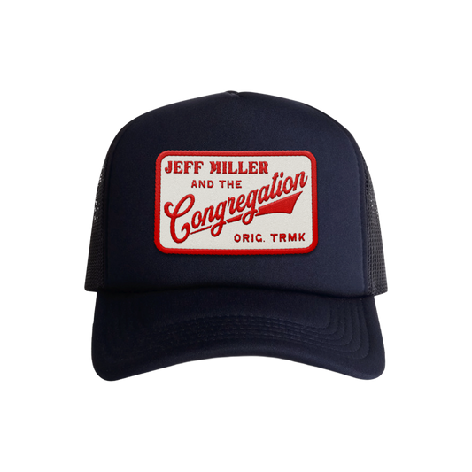 Foam Trucker - Navy - Red Patch