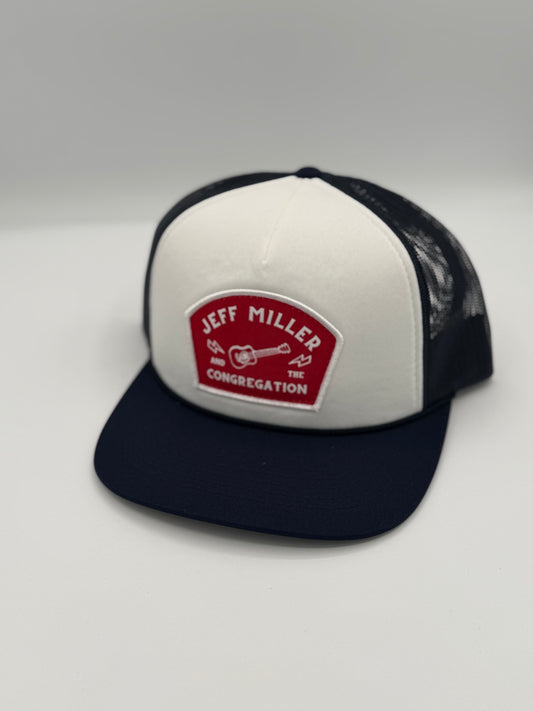 HAT- RICHARDSON FOAM TRUCKER- NAVY/WHITE (GUITAR)