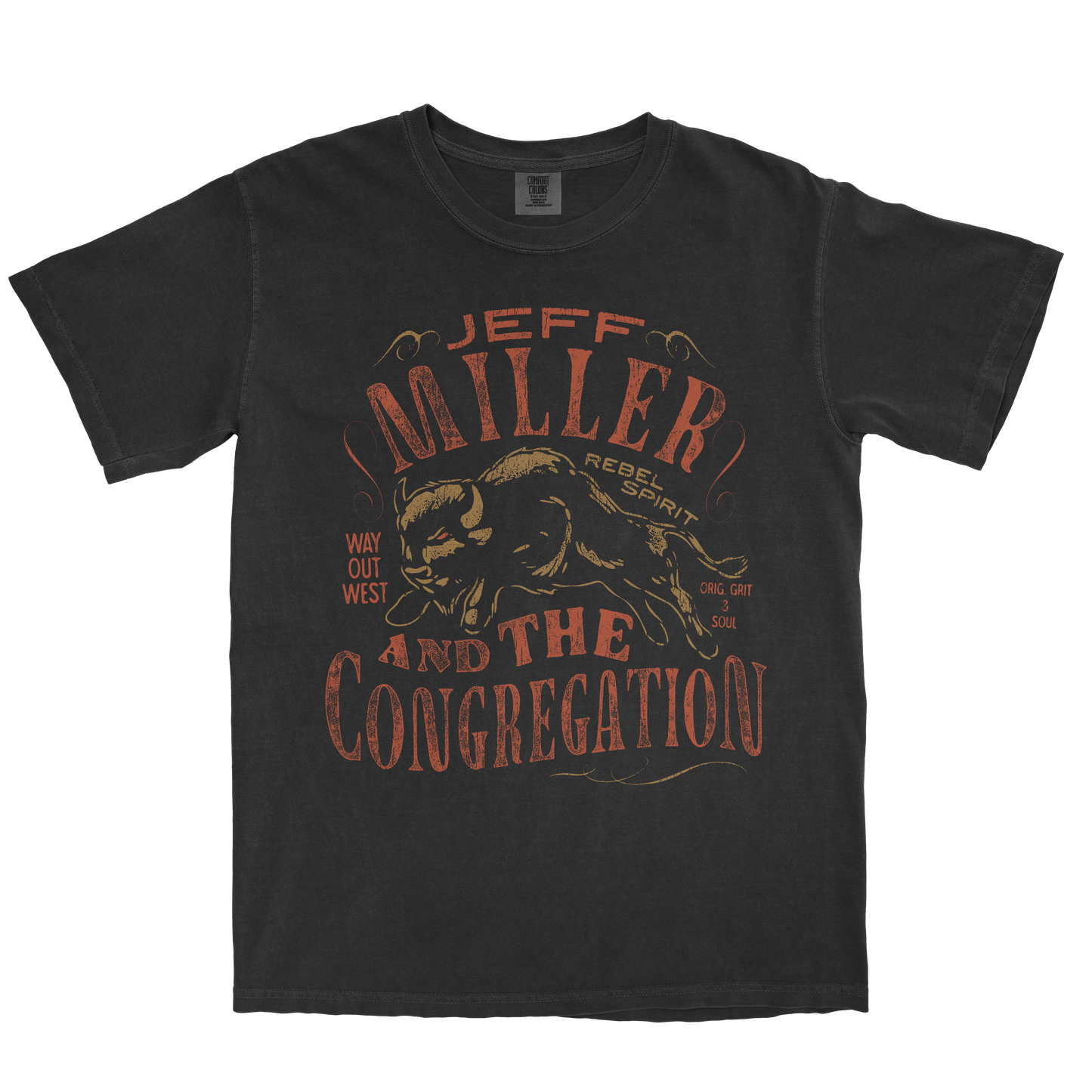 T-shirt- Black- Bull