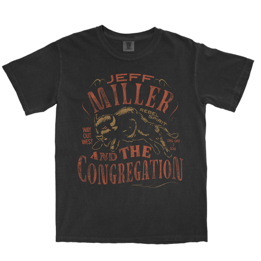T-shirt- Black- Bull